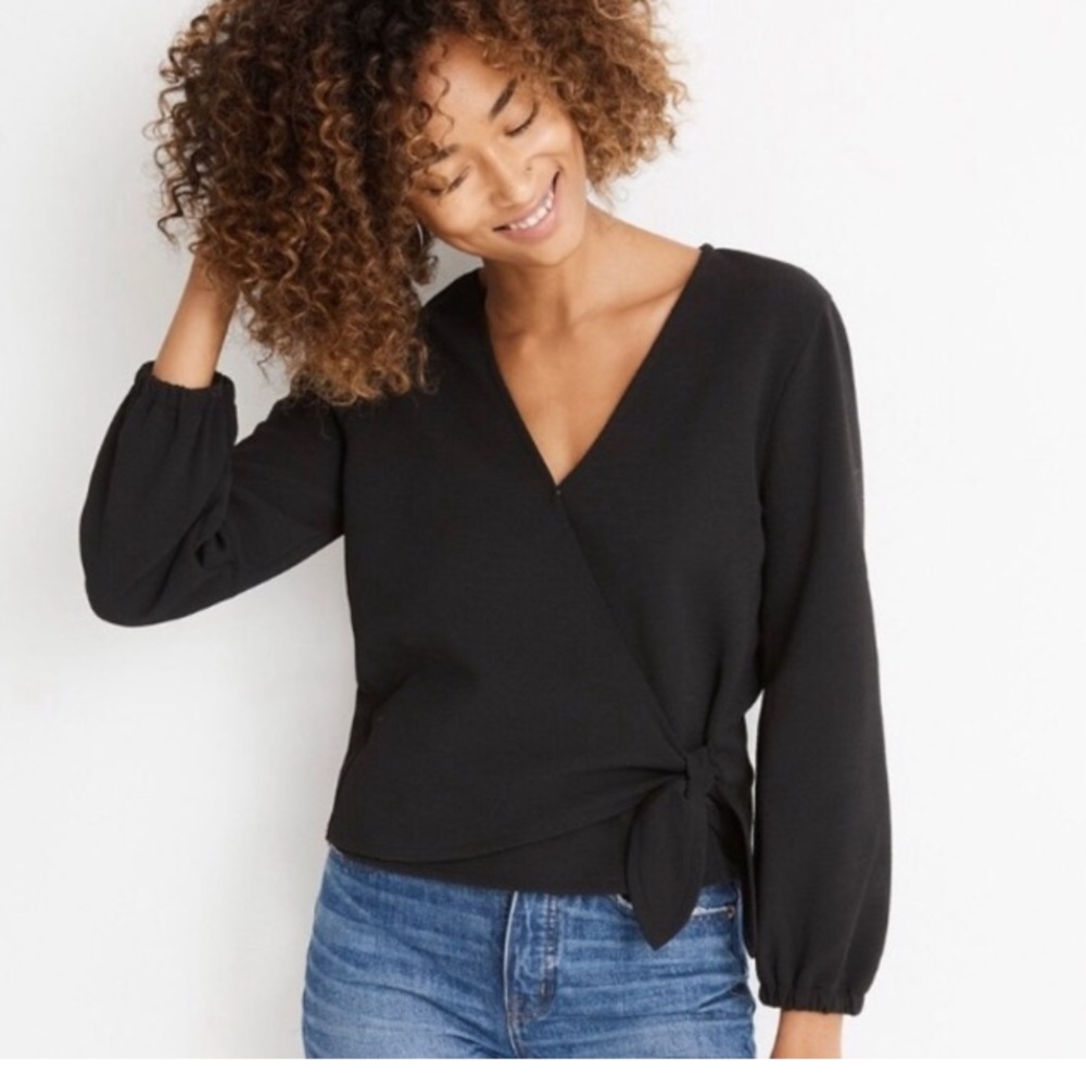 Madewell elegant wrap top